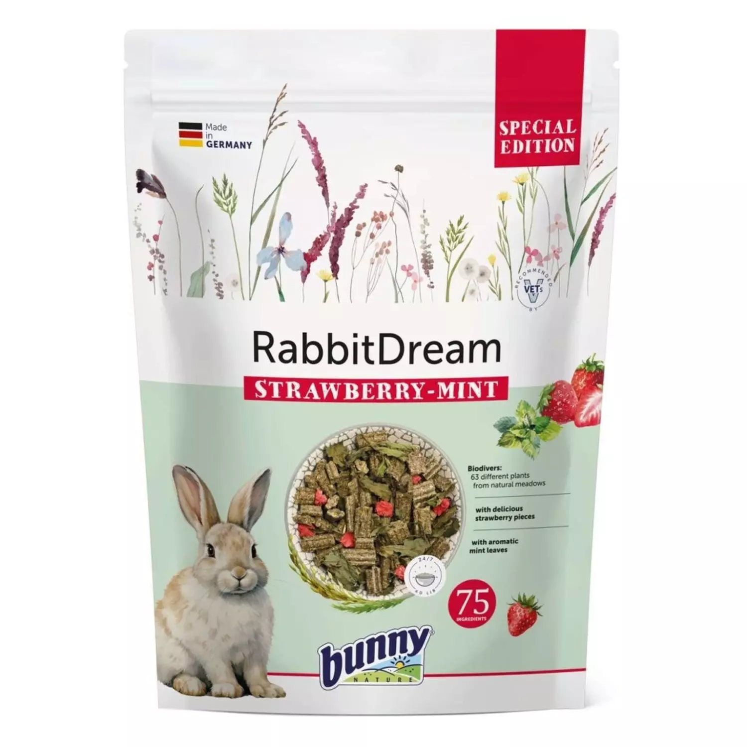 RabbitDream kaninmat SpecialEdition Strawberry/Mint 1,5kg, Bunny