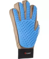 Hanske til pelspleie, "Mandy" blå/sort 24cm