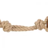 Hundeleke "Kush" rep av hamp med 2 baller 27x6,8x4,8cm