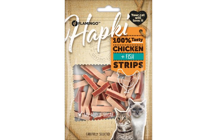 Kattegodbit Hapki Strips m/kylling og fisk 85gr