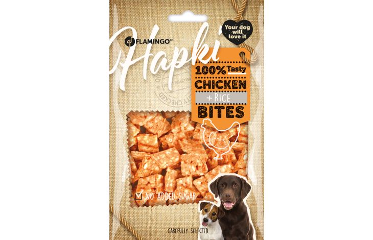 Hundegodbit Hapki kylling og ris biter 85gr