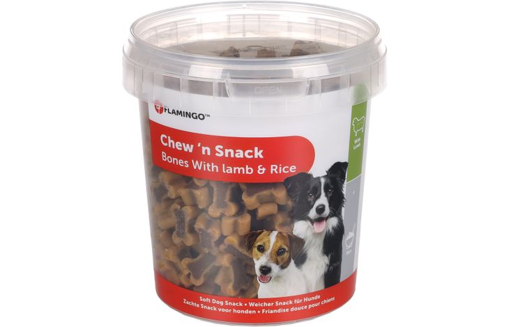CHEW N SNACK BONES LAMB & RICE 500G