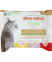 Almo Nature Multi Pack Natural Chicken -  Chicken Fillet(2), Chicken and Whitebait(2), Chicken