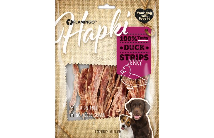 Hundegodbit Hapki Duck snack Jerky 400gr