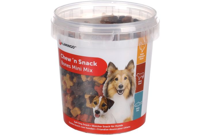 CHEW'N SNACK MINI BONES MIX 500GR