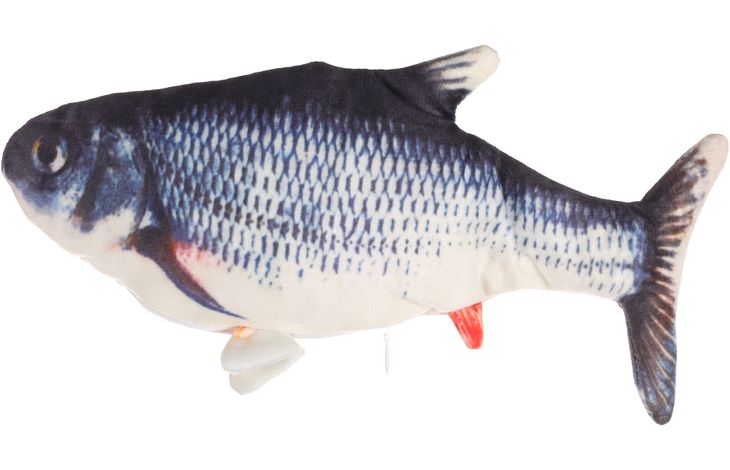 Katteleke bevegelig fisk grå 29cm