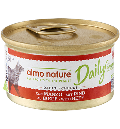 Almo Nature Daily Cats Chunks med okse 85gr