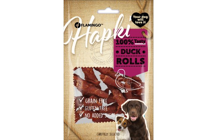 Hundesnack Hapki rull med and 85gr