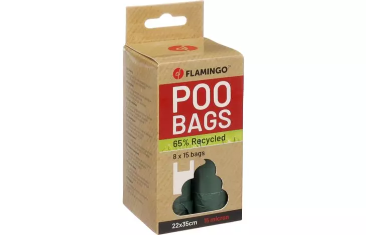 Poop bag Recycled with handle Poco Green 8rl