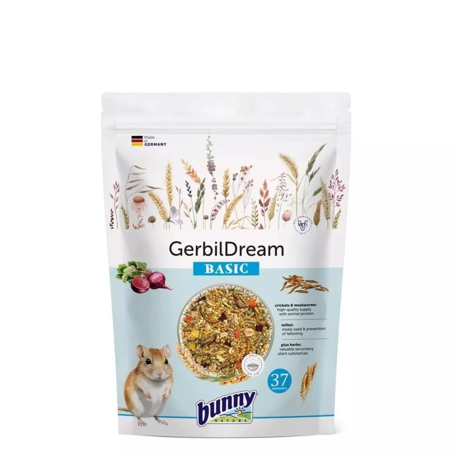 GerbilDream Basic ørkenrottemat 500g, BunnyNature