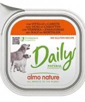 Almo Nature Daily Dogs med Kalv og gulrot 100gr