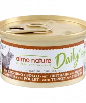 Almo Nature Daily Cats biter med kalkun og kylling 85gr