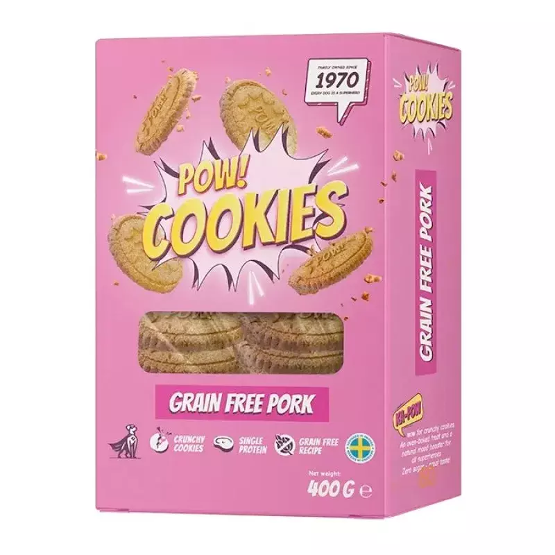 Pow! Dog Cookie Grain Free Pork 400 G