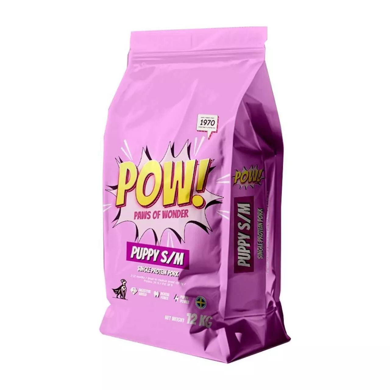 POW! Dog Puppy S/M Pork 2 kg