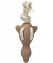 Hundeleke Wilga and med tau brun 28cm