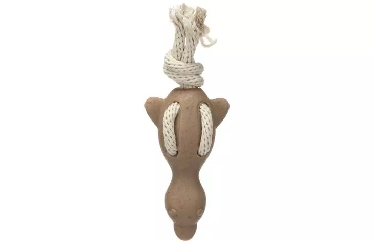 Hundeleke Wilga and med tau brun 28cm