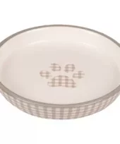 KATTEMATSKÅL MYLO CERAMIC ROUND BEIGE-WHITE 180ML 15CM