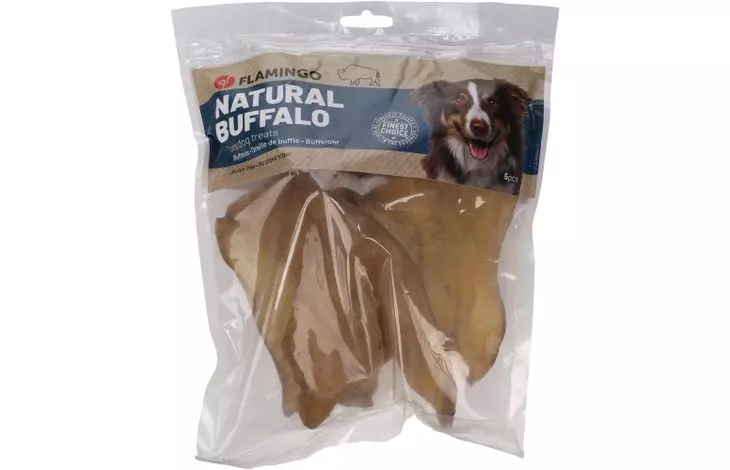 Hundegodbit Bøffel ører nature