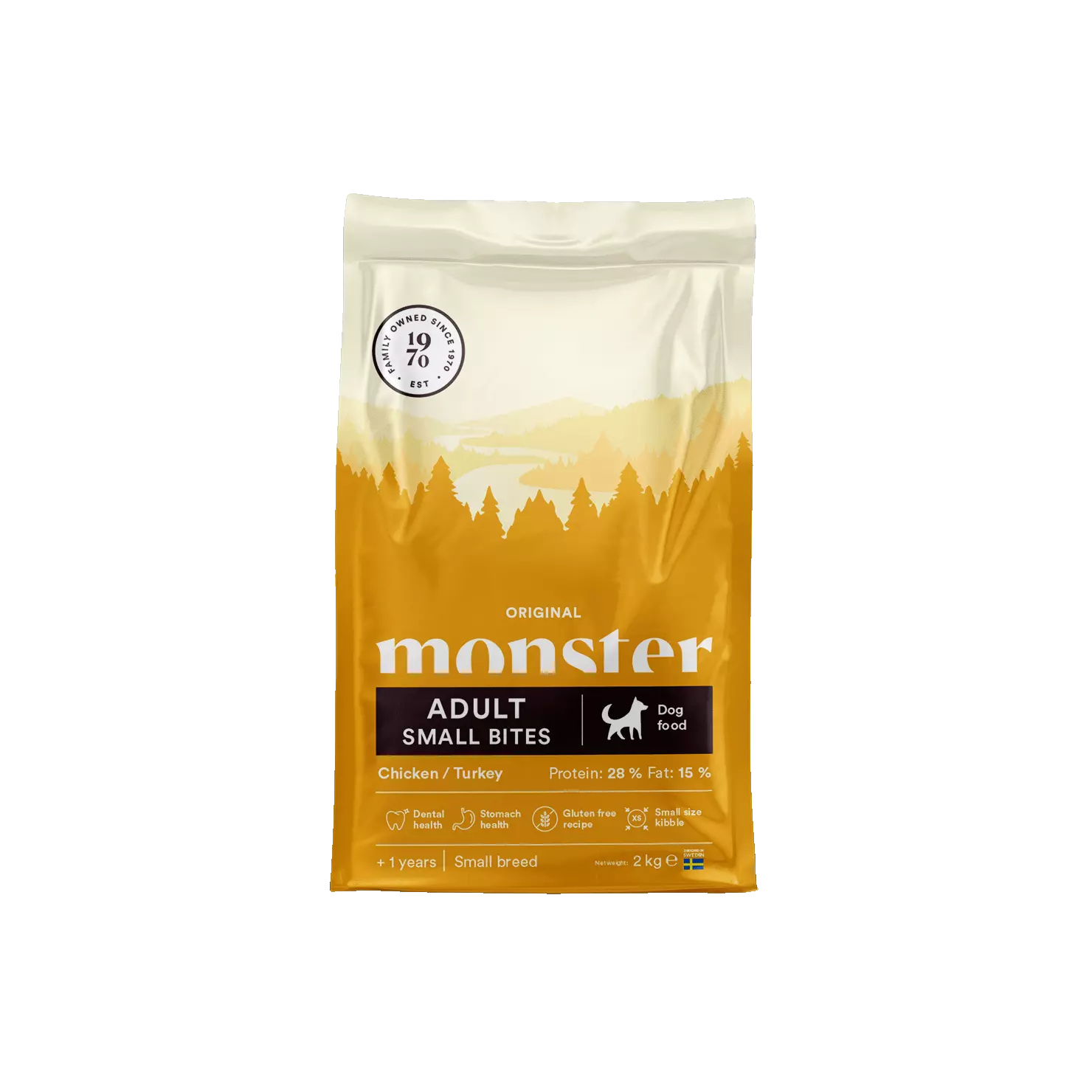Monster Dog Orig. Adult Small Bites Ch/Turk 2 kg