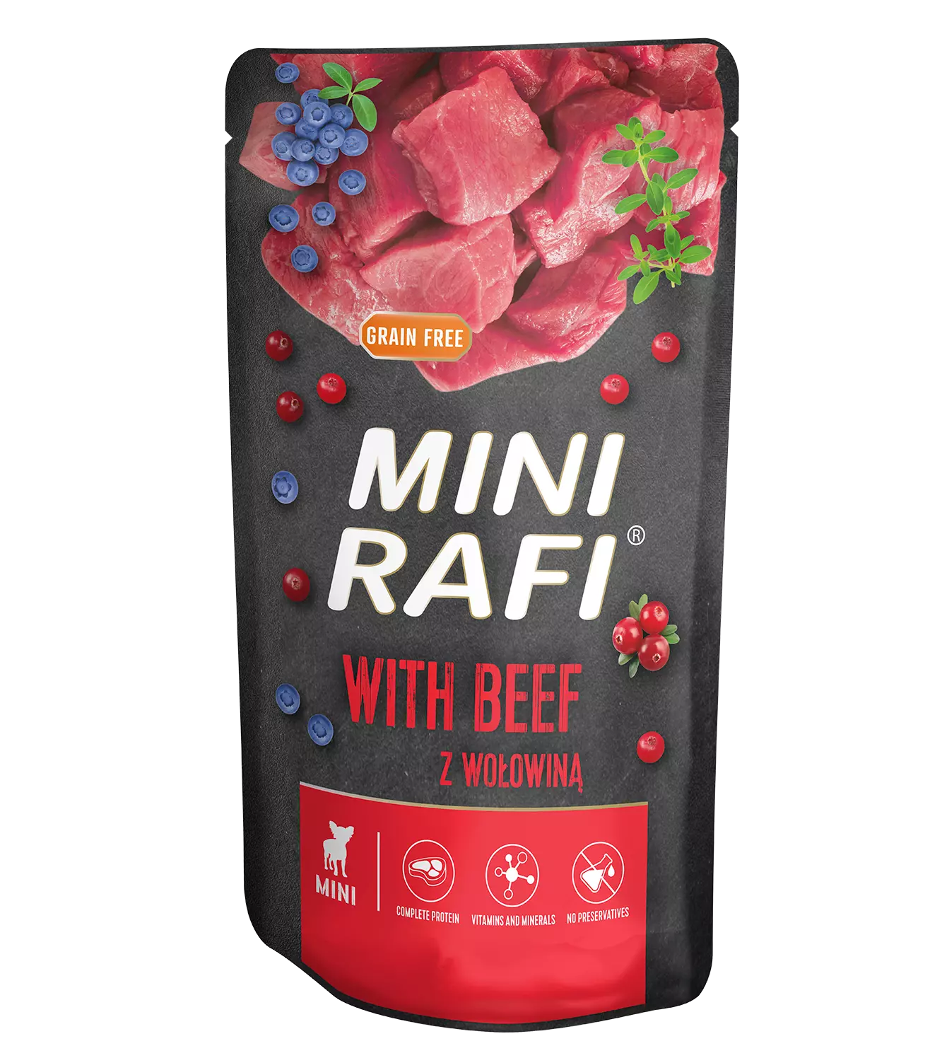 Rafi mini hundemat m/okse 150g.