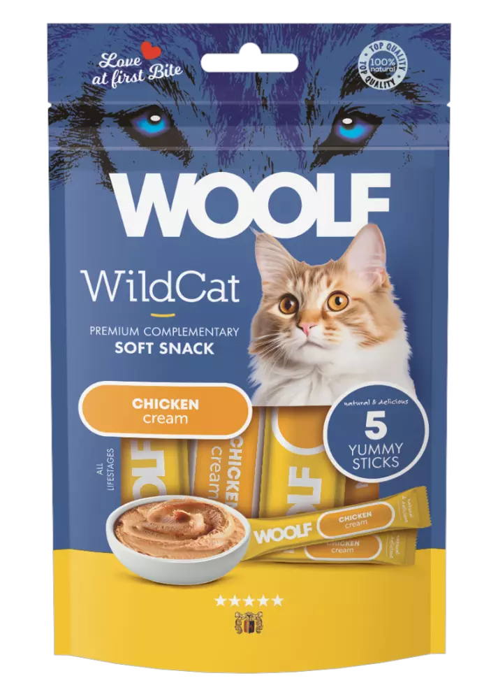 Woolf Wildcat Cream 5 Pcs - Chicken