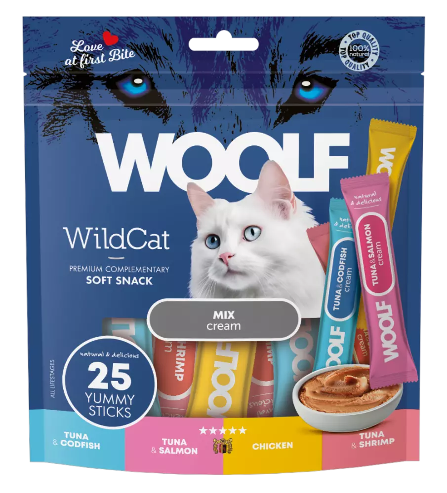 Woolf Wildcat Cream  25 Pcs - Mix Flavour
