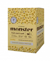 Monster Cat Pouches Adult Chicken 85 g (8-pack)