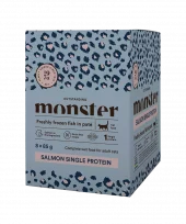 Monster Cat Pouches Adult Salmon 85 g (8-pack)