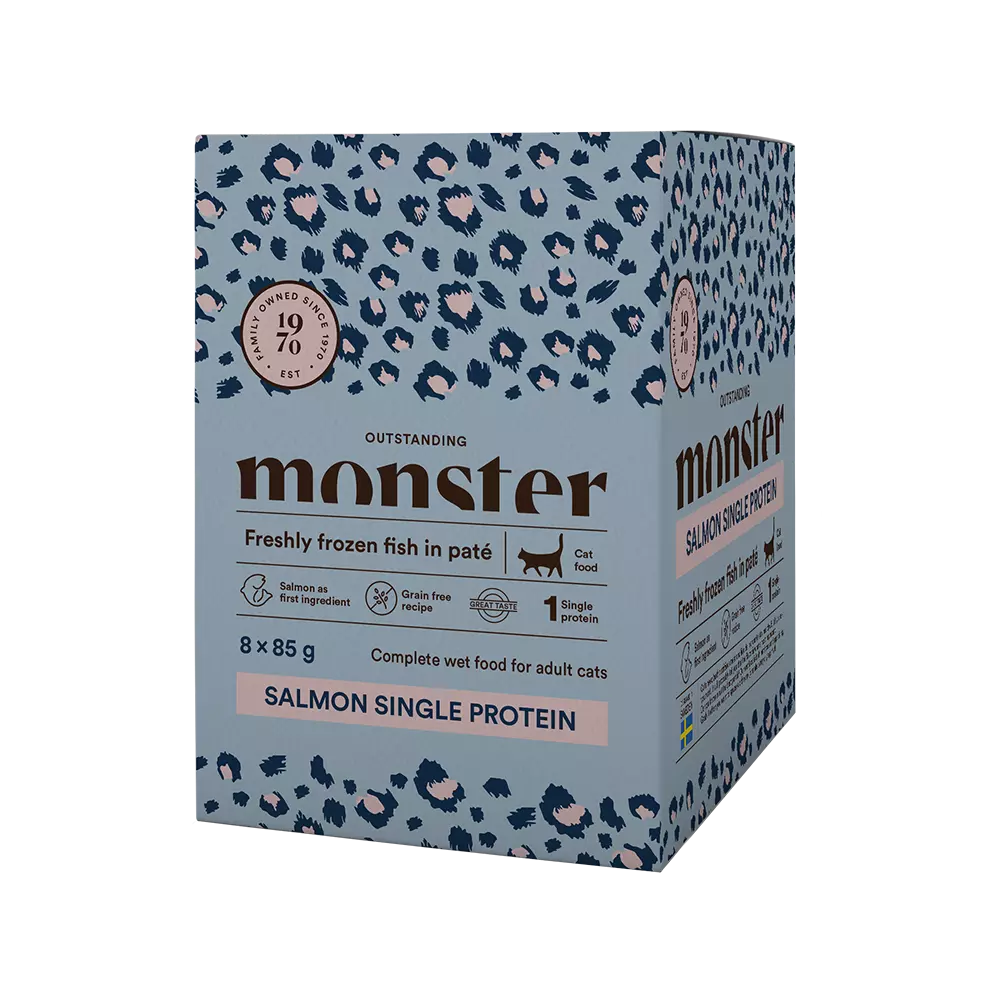 Monster Cat Pouches Adult Salmon 85 g (8-pack)