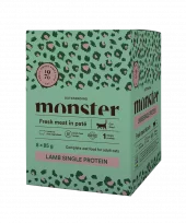 Monster Cat Pouches Adult Lamb 85 g (8-pack)
