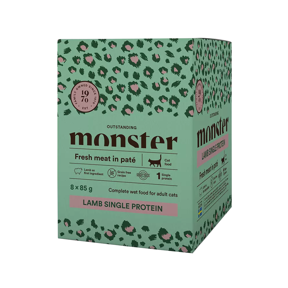 Monster Cat Pouches Adult Lamb 85 g (8-pack)