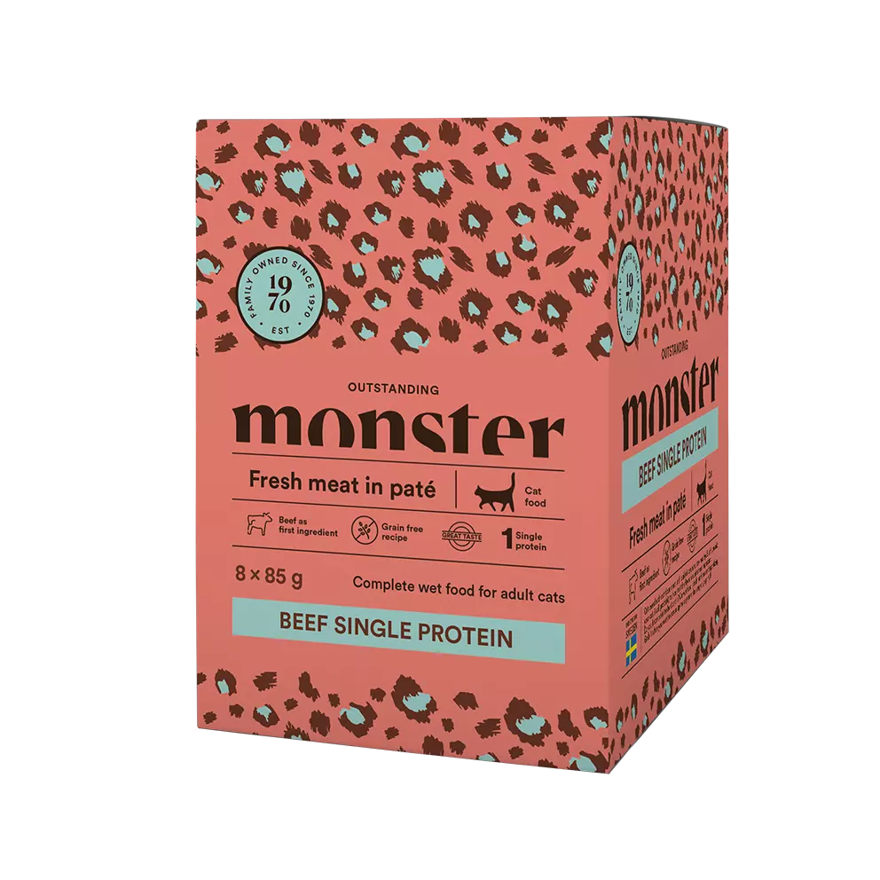 Monster Cat Pouches Adult Beef 85 g (8-pack)