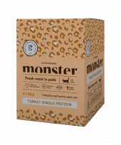Monster Cat Pouches Adult Turkey 85 g (8-pack)