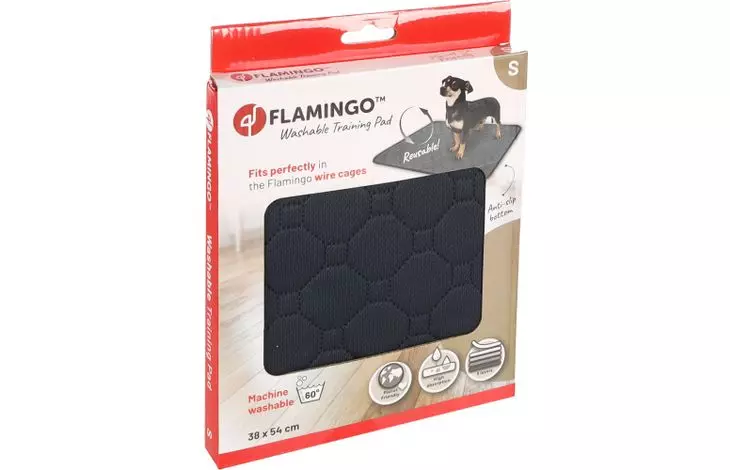 WASHABLE TRAINING PAD PATSY GREY S, ANTISLIP 54x38CM