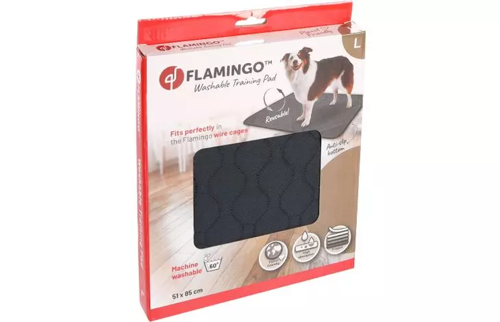 WASHABLE TRAINING PAD PATSY GREY L, ANTISLIP 85x51CM