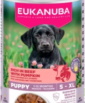 Euk Wet Food F/Puppies, Beef With Pumpkin 400 G