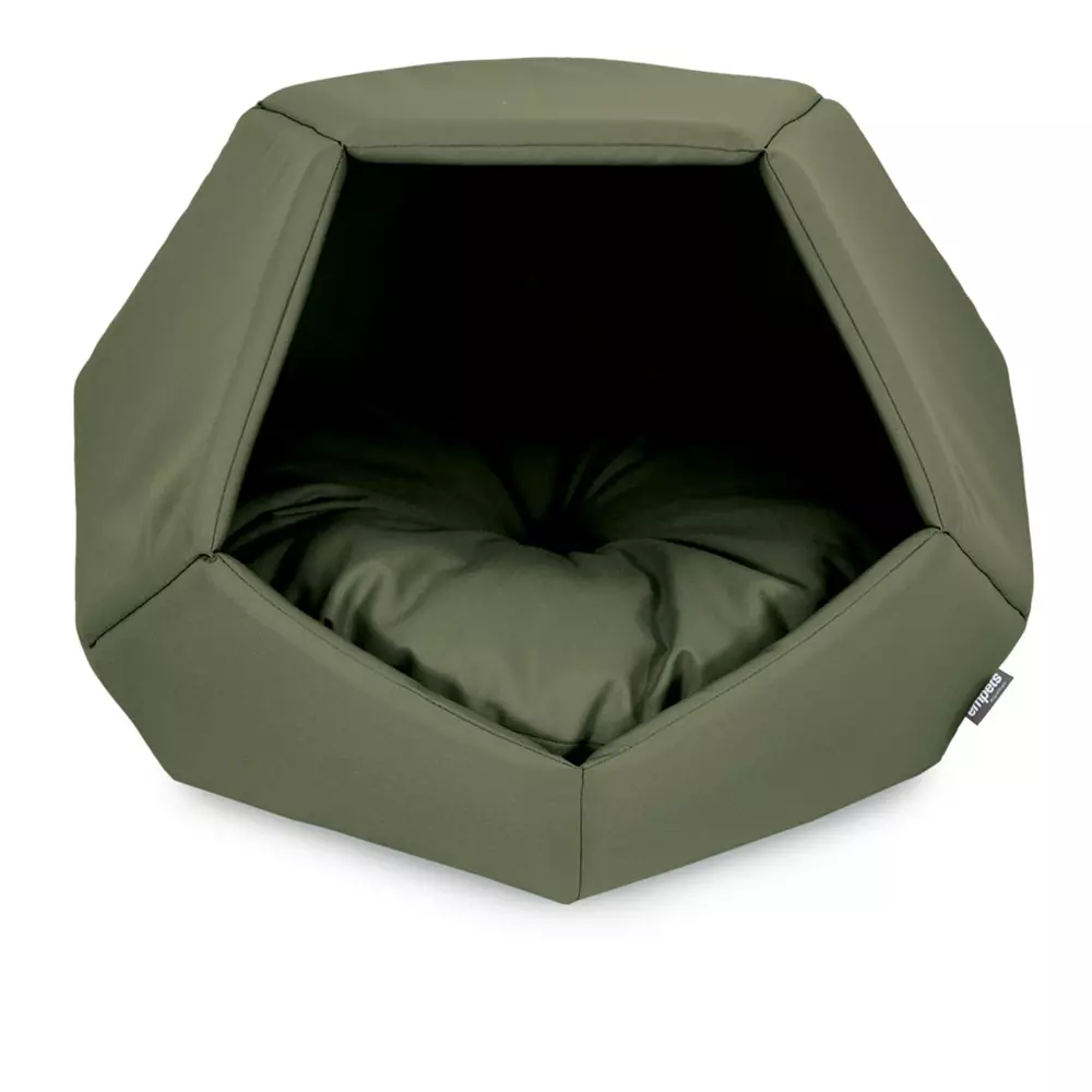 Kattehule CUBBY grønn (074), 60x60x44h cm. Empets