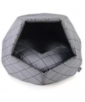 Kattehule CUBBY MODERN grå/rutet (085), 60x60x44h cm. Empets