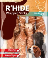 Hundegodbit R'hide small sticks kylling og torsk 7-8cm 85gr