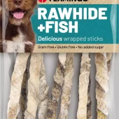 Hundegodbit Rhide sticks med fiske skinn 85gr