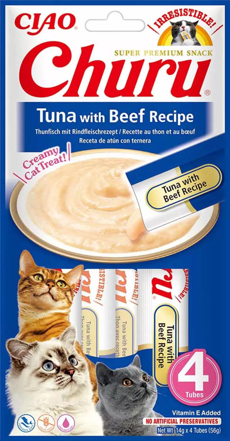 Churu Cat Tuna with beef 4St