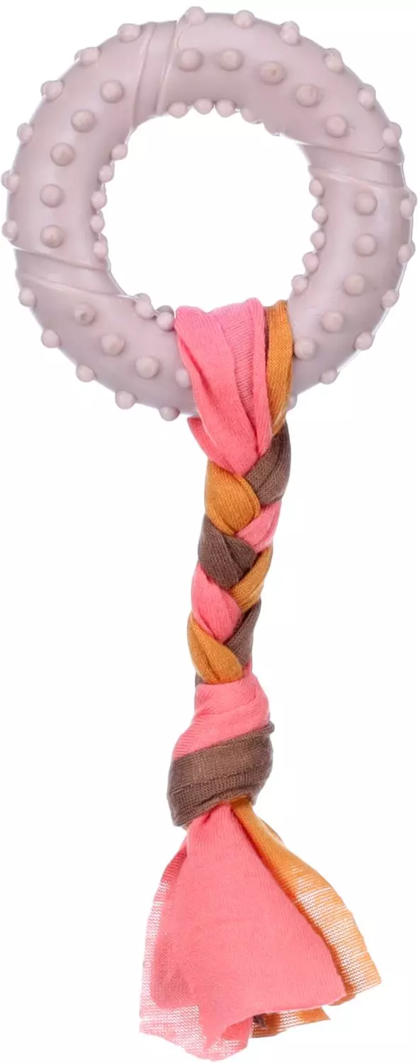 Hundeleke valp bunty ring taupe