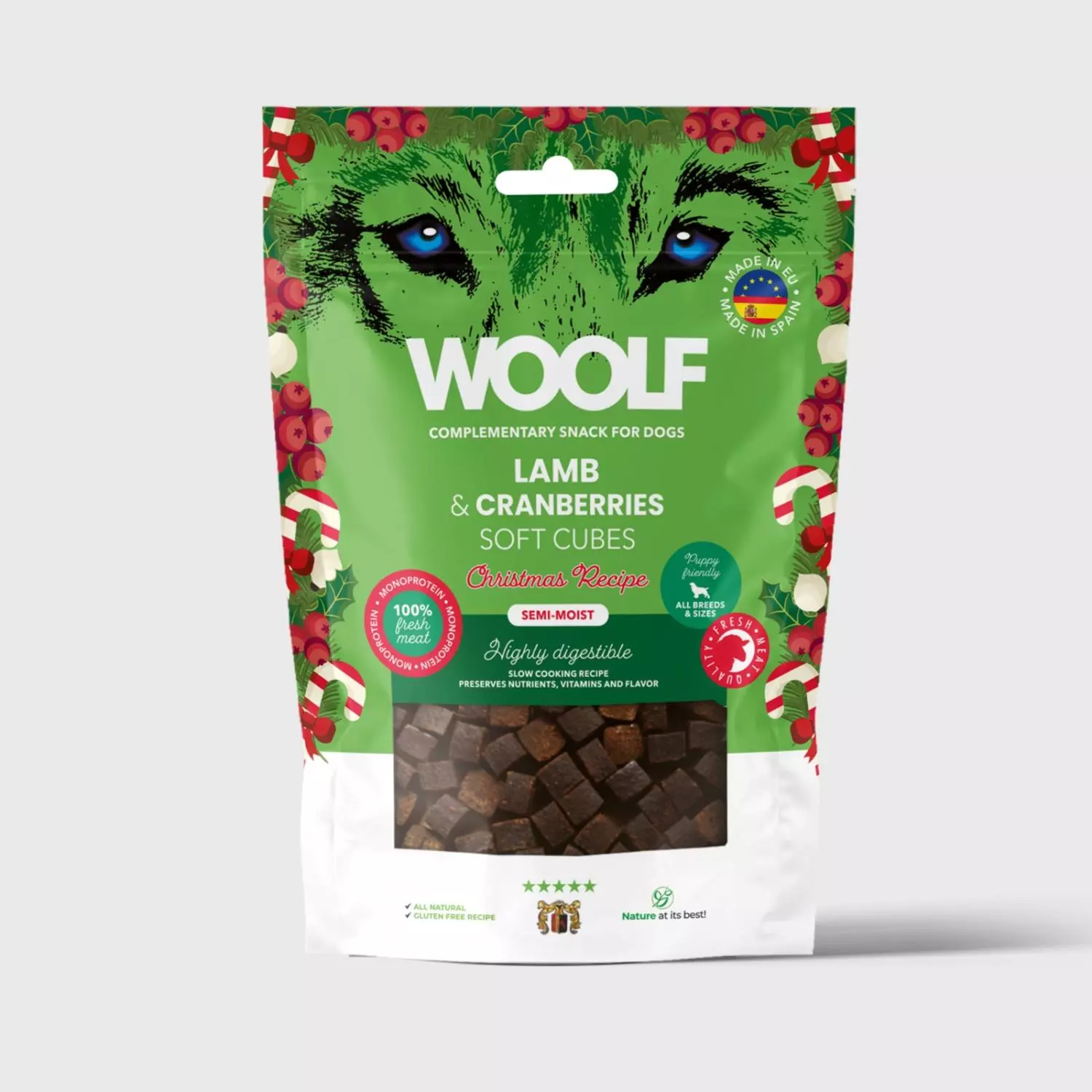 Woolf Cube Chrismas Lamb & Cranberries 100G