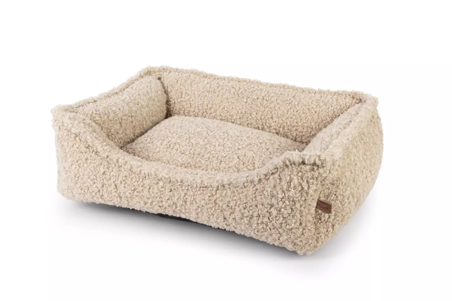 Hundeseng zipped CURLY beige (x28), 85 x 65 x 24h cm. Empets