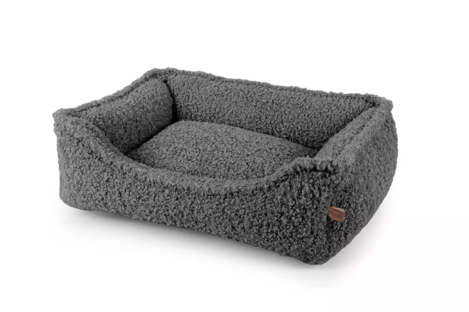 Hundeseng zipped CURLY grå (x32), 75 x 55 x 20h cm. Empets