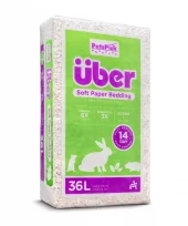 ÜBER papirstrø til bur 36 L hvit