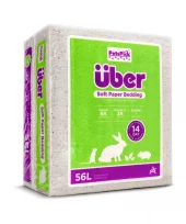 ÜBER papirstrø til bur 56 L hvit