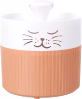 Drikkefontene Mali rund terracotta & hvit