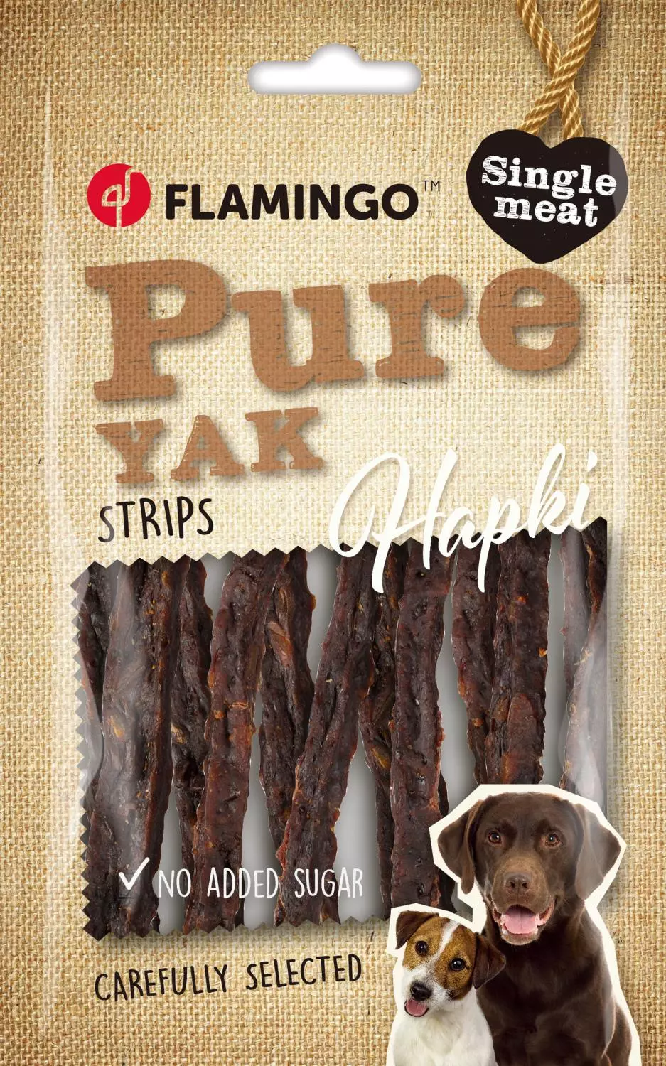 Hundegodbit Hapki Pure strips med Yak 85gr