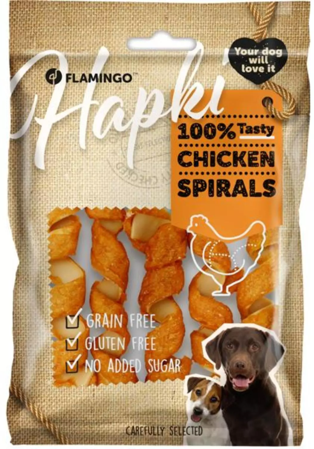Hundegodbit Hapki Pure spiral med kylling 85gr